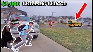 Last To Get Caught SKIPPING SCHOOL Wins 5000 So Crazy WE GOT CAUGHT [upl. by Ilbert]