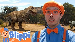 Learning Dinosaurs With Blippi at TRex Ranch  Fun and Educational Videos For Kids [upl. by Emaj]