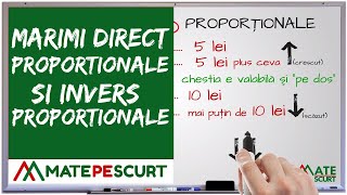 Marimi direct proportionale si invers proportionale [upl. by Treulich51]