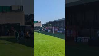 Portadown fans celebrate Eamon Fyfe goal Vs Carrick nifl goal portadown carrick football [upl. by Juley280]