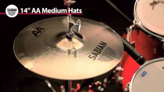 Sabian 14quot AA Medium Hats Hihat Cymbal Sound Demo [upl. by Carnes]