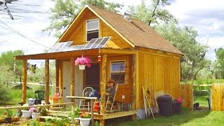 How to build a 14x14 solar cabin [upl. by Ahseinat]