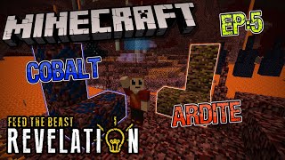 Minecraft FTB Revelation EP5 Cobalt amp Ardite Plus Nether Quartz [upl. by Lane]