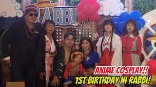 LAHAT NAKA COSPLAY  1ST BIRTHDAY NG AKING APO SI BABY RABBI [upl. by Delilah123]