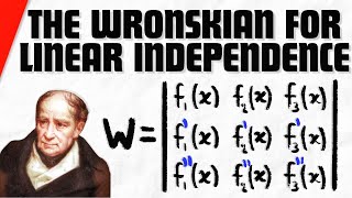 Linear Independence of Functions with Wronskian  Linear Algebra [upl. by Elleinet]