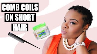 How I Do Coils On My EXTREMELY Short Natural Hair  TWA [upl. by Drawde]