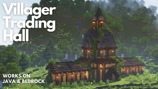 VILLAGER TRADING HALL  Minecraft Tutorial  Java amp Bedrock 121 [upl. by Aynnek]