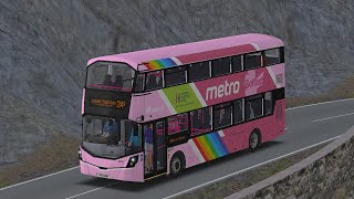 Translink Metro Belfast HEV  Route 349  Smarden  MS Streetdeck  OMSI 2 [upl. by Gaulin103]