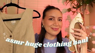 ASMR Spring amp Summer Clothing Haul 👗✨SoftSpoken✨👡 Shoes  Accessories💍 Fabric Sounds [upl. by Nyre]