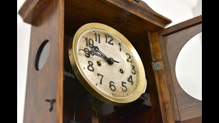 Antique Pendulum Wall Clock Gustav Becker 2 [upl. by Shuma]