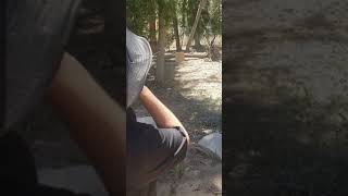 Shooting a Cold Steel Big Bore Pro Blowgun at a Wooden Target at 20 Yards [upl. by Yentterb]