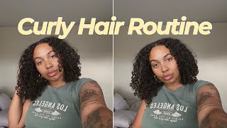 CURLY HAIR ROUTINE 2024 … 3 simple products 3b curls [upl. by Way]