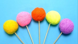 Fancy Foam Lollipops with Surprise Egg Toys [upl. by Cordy]