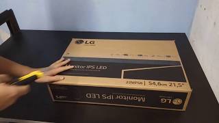 Monitor LG 22MP58VQ Unboxing amp Review PTBR [upl. by Arne]