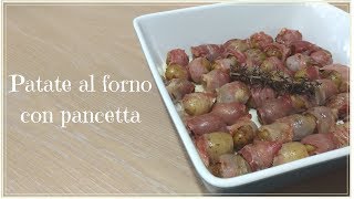 Patate al forno con pancetta  ricetta facile Baked potatoes with bacon [upl. by Yreme]