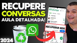 AULA para INICIANTE Restaurar conversas ANTIGAS APAGADAS DO WHATSAPP [upl. by Aibos]