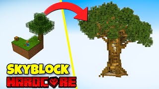 I built a MEGA TREE in Minecraft Skyblock but its HARDCORE 9 [upl. by Calhoun]