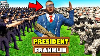 Franklins Second Day As A PRESIDENT In Los Santos GTA 5  SHINCHAN and CHOP [upl. by Lupiv931]