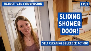 Roldour Sliding Shower Door Install Compact amp SelfCleaning  Transit Van Conversion E39 [upl. by Waneta915]