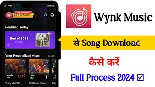 Wynk music se free song download kaise kare  Wynk music free song download 2024 [upl. by Gnay683]