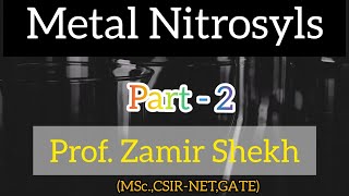 Metal Nitrosyl Complexes Part II Bonding Different Modes IR Spectroscopy of MNO  EAN [upl. by Reprah]