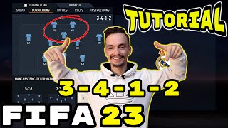 FIFA 23  THE MOST OVERPOWERED FORMATION 3412 TUTORIAL  BEST TACTICS amp INSTRUCTIONS [upl. by Adnoryt406]