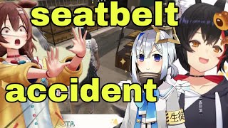 Ookami Mio Burst Out Laughing When Kanata Brought Up Korone Seatbelt Accident  GTA V HololiveSub [upl. by Idaf]