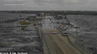 Hurricane Helene Traffic cam records queasy view as conditions intensify in Southwest Florida [upl. by Ailedo]