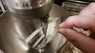 1837 How To adjust Kitchenaid Mixer Bowl Height lift fix attachment setting [upl. by Dyche761]