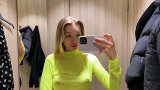 Transparent Clothes Try On Haul No Bra Fitting [upl. by Hump158]