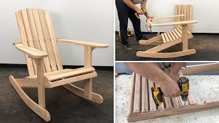 Sillón Mecedora De Madera Fácil De Hacer Paso a Paso  Tutorial de carpintería [upl. by Yelsa554]