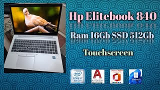 Hp Elitebook 840 Core i7 Generation 8th ram 16gb SSD 512gb touchscreen [upl. by Hacceber469]