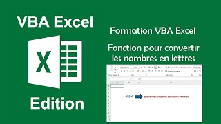 VBA Excel  Fonction pour convertir les nombres en lettres [upl. by Zack743]