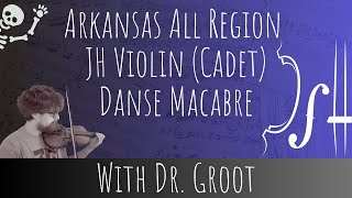 Danse Macabre Violin Excerpt Cadet Orchestra  Arkansas All Region Junior High Audition [upl. by Yleoj558]