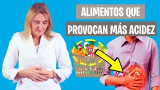 NO COMAS estos ALIMENTOS si TIENES ACIDEZ  Acidez estomacal y alimentos  Nutrición clínica [upl. by Keating753]