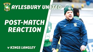 POSTMATCH REACTION  Aylesbury United 12 Kings Langley [upl. by Edaw]