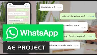 WhatsApp After Effects Template Project 🗨 [upl. by Gnirps]