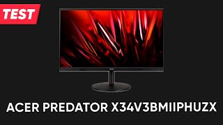 Monitor Acer Predator X34V3bmiiphuzx UMCXXEE301  TEST  Deutsch [upl. by Ellenid]