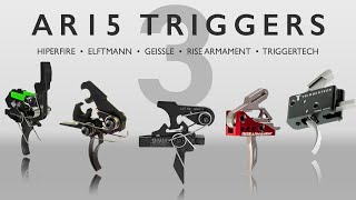 AR15 Trigger Comparison  Hiperfire Elftmann Geissele Rise Armament Triggertech [upl. by Rubenstein702]