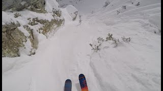 Triple Black Diamond Insane Ski Run Vail Colorado Back Bowls of Vail [upl. by Saberhagen]