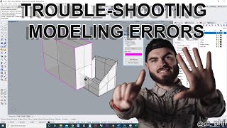 Rhino Fundamentals 6a Troubleshooting Modeling Errors edge analysis boolean failures etc [upl. by Weigle]