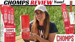 CHOMPS Beef Sticks Review  Carnivore Diet Adapted Snack Keto High Protein 100 Calories [upl. by Emlyn]