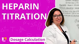 Heparin Titration Dosage Calculation for Nursing Student  LevelUpRN [upl. by Borlase]