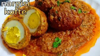 Nargisi Kofte Recipe  Homemade Restaurant Style Nargisi Kofta Recipe [upl. by Galatia]