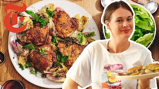 Alison Romans OnePan Chicken With Artichokes  NYT Cooking [upl. by Ecnatsnoc557]