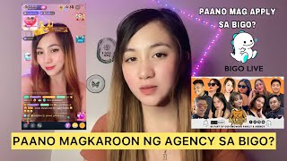 Paano mag apply sa bigo PAANO MAG KA AGENCY SA BIGO bigolive bigolivephilippines [upl. by Priebe]