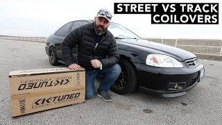 Honda Civic Street Coilovers VS Track Coilovers Comparison [upl. by Rostand]