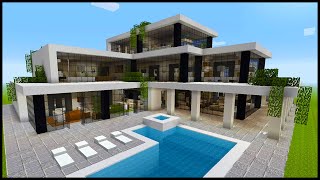 Minecraft How to Build a Modern Mansion  PART 1 [upl. by Rainie]