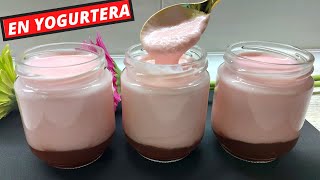 YOGUR CON BATIDO DE FRESA Y MERMELADA en yogurtera [upl. by Khalil487]