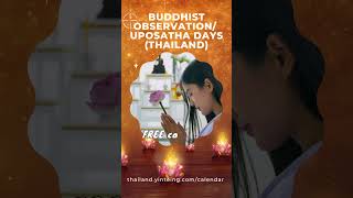 Buddhist Calendar with Uposatha Observation Days Wan Phra year 2025 2568 FREE DOWNLOAD [upl. by Lilhak297]